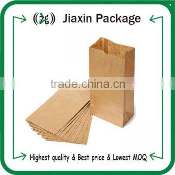 2015 new style food grade recycled brown paper packing bags