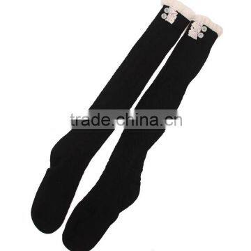 2015 Autumn and Winter Lace Button Cotton Socks Knee-high Boots Socks Quality Choice photo-6