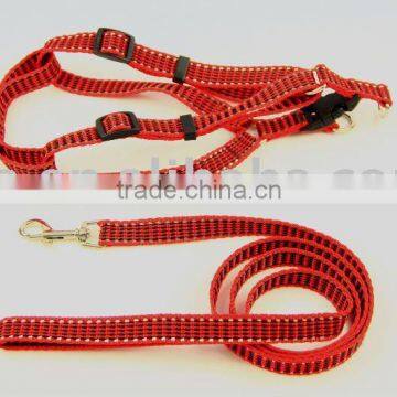 Stylish Red Dog Leash And Harness