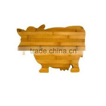 cow shape bamboo cutting board