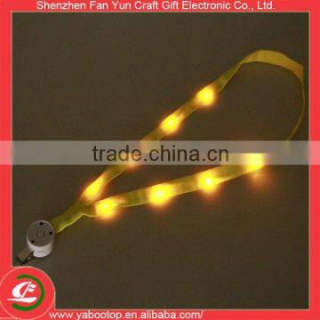 Certified Top Supplier Promotional Custom Led Flashing Lanyard