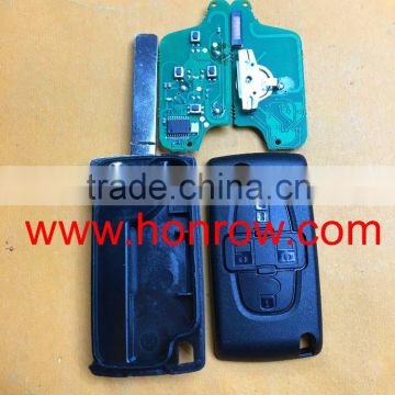 PSA Citroen ASK 4 button flip remote key with VA2 blade 433Mhz PCF7941 chip citroen c4 remote key