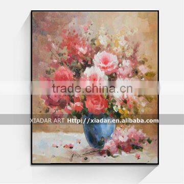 Shu1776 handmade black and white canvas flower canvas painting living room decorative