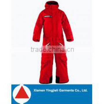 2014 Green professional ski suit one piece snowboard suit
