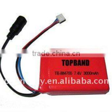 Lithium polymer battery 7.4V3000mAh TB-884765
