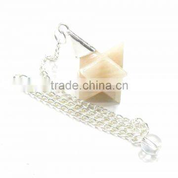 Moonstone Merkaba Star Metal Cap Pendulum : Wholesale Merkaba Pendulum