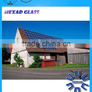 High Light Transmittance 3.2mm Low Iron Tempered Glass for solor panel with ISO Certificate