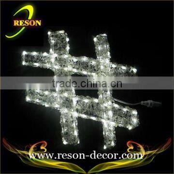 H40cm*W39cm white ABS christmas motif music notes decorations