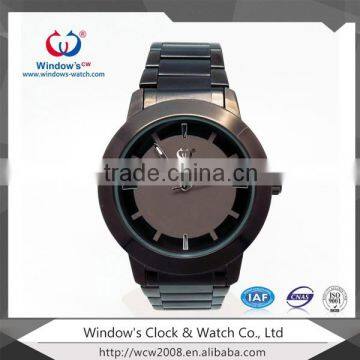 All black color kid watch fashion sports hand watch