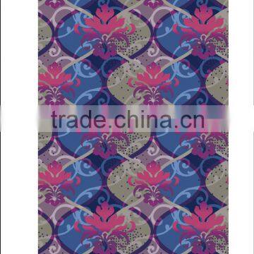 Purple Pattern Cut and Loop Pile Broadloom Carpet for Hotel photo-4