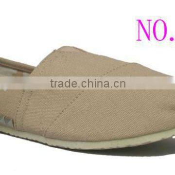 free sample summer latest fashionable canvas flat shoes for ladies