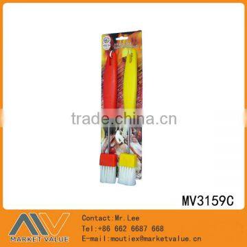 PROMOTIONAL 2PCS PLASTIC BBQ BRUSH SET