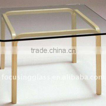 Eco-friendly 7mm Square Tempered Glass for Coffe Table top