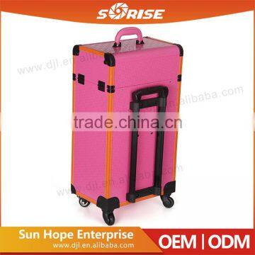 Premium Professional PVC Rolling Makeup Case With Cosmetic Drawer photo-2