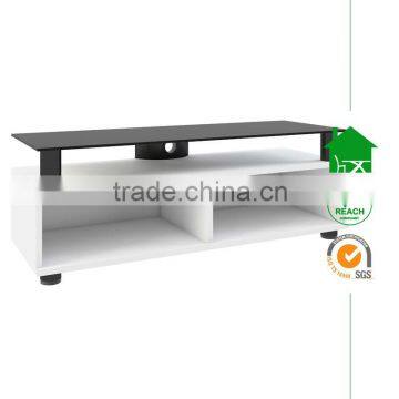 TV-3035 white and black mixed high gloss tv stand