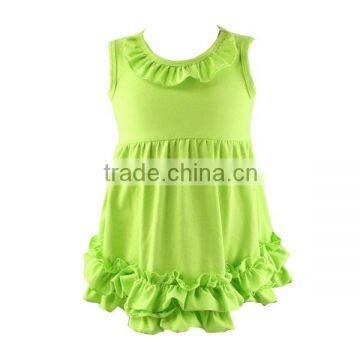 Latest Designs Summer Autumn 95% Cotton Ruffle Sleeveless Girls Clothing 2016 Baby Dress photo-4