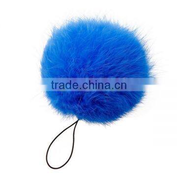 10cm Colorful Real Fur Ball Keychain