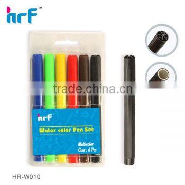 6 Pcs jumbo felt tip water color pen HR-W010