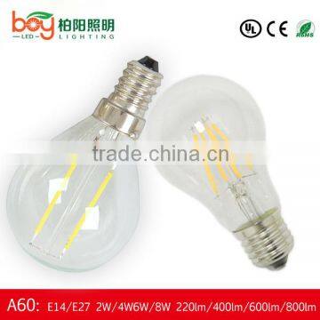 A60 B22 E26 bulb light 4w 6w filament lamp 110v 230v