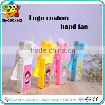 Cheap logo custom plastic national 3 phase advertisement fan toy for sale