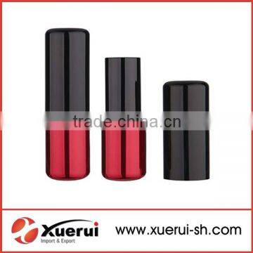 Round shape aluminium empty black lipstick tube