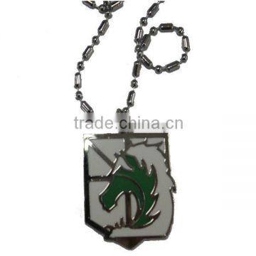 New Attack on Titan Badge of The Military Police Pendant Necklace Silvery