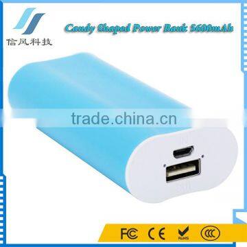 Candy Shaped External Power Bank 5600mAh for iPhone for iPad for iPod Tablet