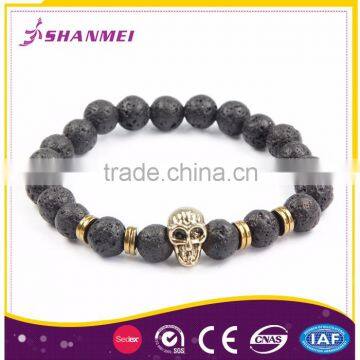 Top Supplier Gem Stone Skull Cheap Custom Bracelet