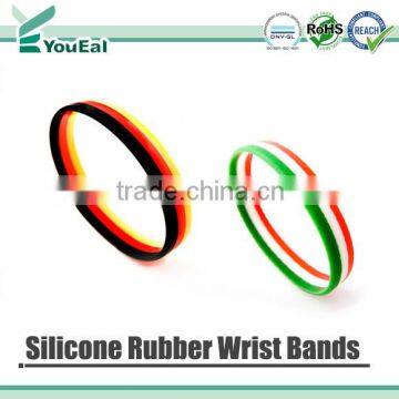 3 Layers Custom-made Silicone Rubber Wrist Bands