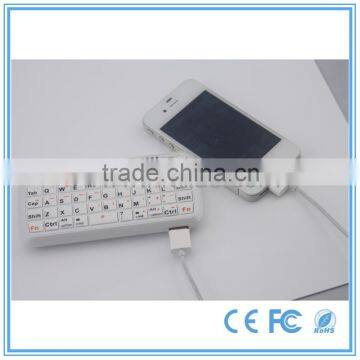 Capacity 4000mAh Ultra-thin Mini Powerbank with Bluetooth 3.0 Keyboard for Mobile Phone