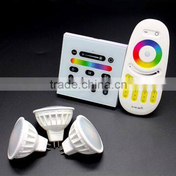 DC12V 2.4G 4W MR16/GU10 rgbw led Spotlight with remote control