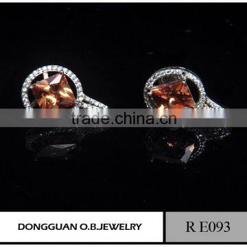 Sterling Silver Cut Cubic Zirconia Stud Earrings photo-2