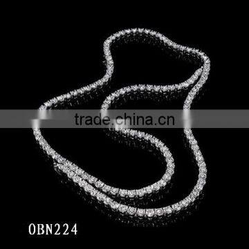 Fashion Jewelry Pearl Factory Supply Natural Freshwater Pearl Necklace With Blue Stone photo-5