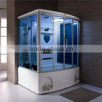 2 person sauna steam room for sale with blue glass design