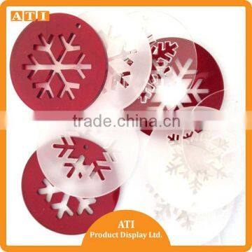 Wholesale high quality Snowflake Round blank christmas ornament