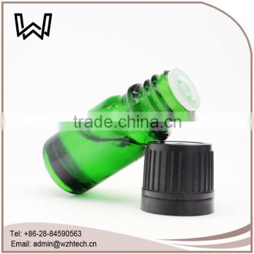 5ml green glass essential oil bottles with dropper