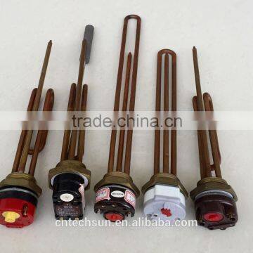 tube heating element with thermostat for water heater