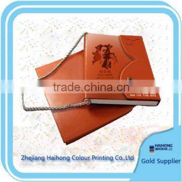High quality printing service - OEM professional hardcover book printing with leather binding