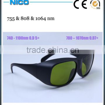 740-1100nm laser safety google glasses Alexandrite Diode ND:YAG Laser protection