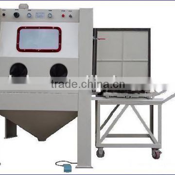 Turntable suction sandblast cabinet