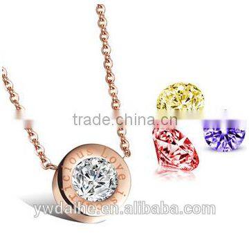 Temperament of circular diamond necklace & personality can change ms & drill collar bone chain necklace