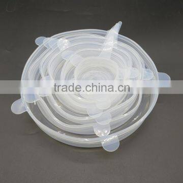 New Wholesale FDA Food Grade Bpa Free Clear 6 Sizes Container Replacement Reusable as Seen on tv Silicone Stretch Lid photo-3