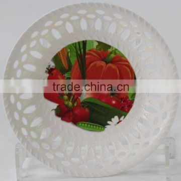 Hot Sale candy color hollow out plastic pp new design fruit basket