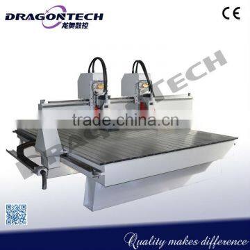 woodcraft cnc machine,3D double heads CNC Router,multi spindle wood carving machine DT1925D