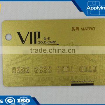 Factory price Promotional logo customized rfid embossing metal card from China alibaba