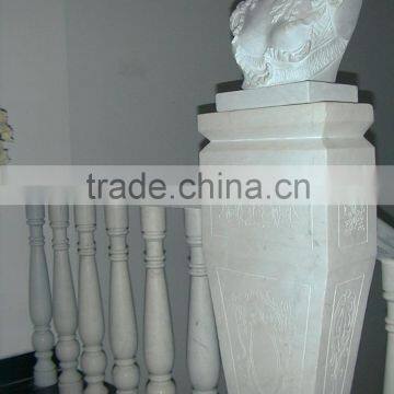 white marble baluster