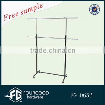 Metal Garment Hanging Folding Clothes Rack