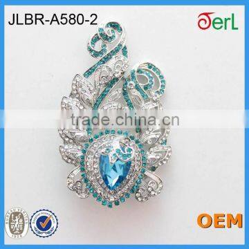 Unique Garment Jewelry Copper Silver Rhinestone Flower Rhinestones Metal Wedding photo-5