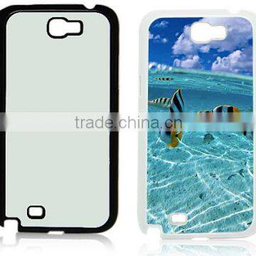 Black or Customized Color Plastic Cell Phone Sublimation Case for Galaxy Note 2 N7100
