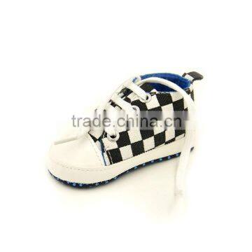 0-12 month Toddler Infant Baby Soft Sole Crib Canvas Shoes Sneaker Newborn Black and white